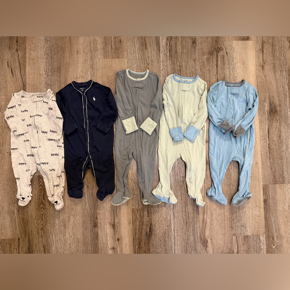 EUC- Baby Boy 6M, 6-9M Pajamas- Cloud Island, Ralph Lauren, Carter’s